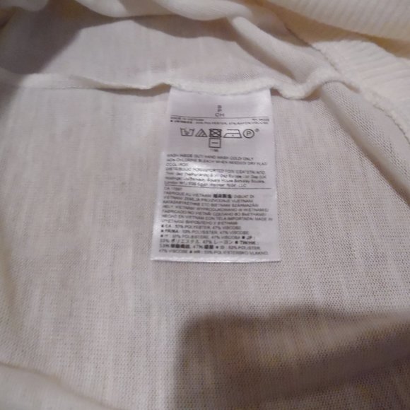NWT Banana Republic White Ruffle Pull On Cotton Lightweight Sweater Top Small - Picture 8 of 8